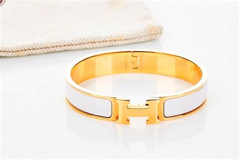 hermes white and gold enamel bracelet|hermes enamel bracelet review.